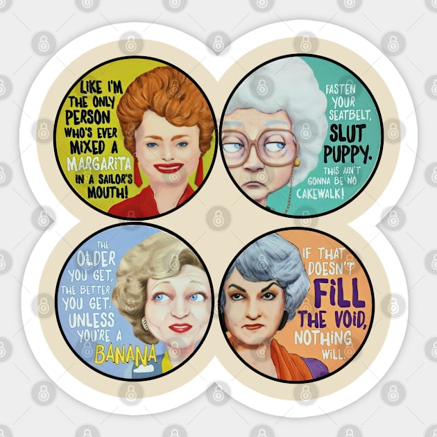 Golden girls t-shirt Sticker by Hitamshop